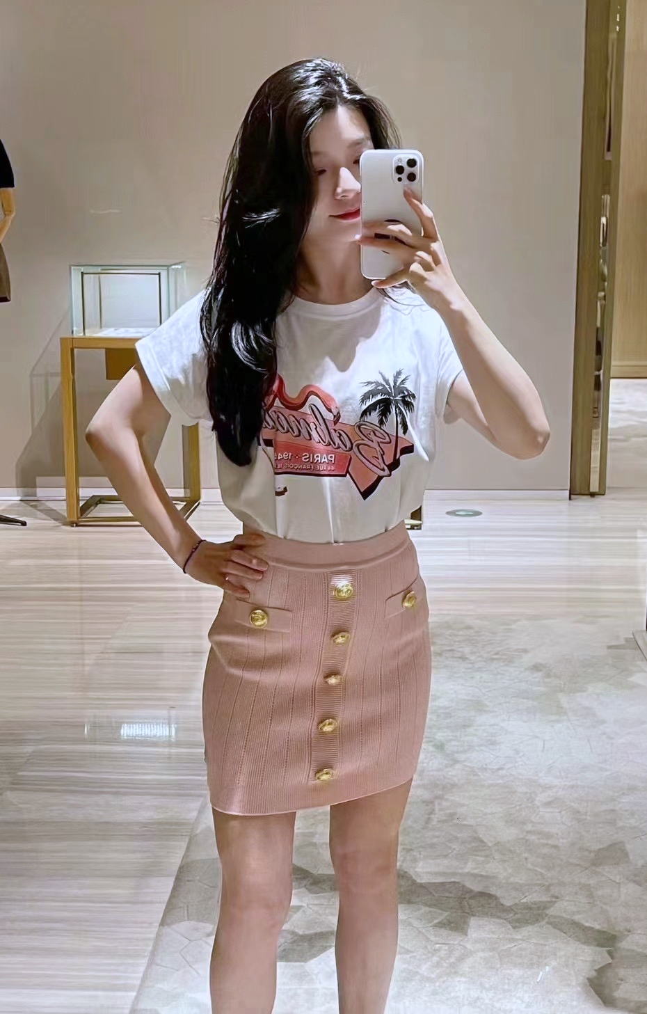 발망 플라밍고 프린트 티셔츠