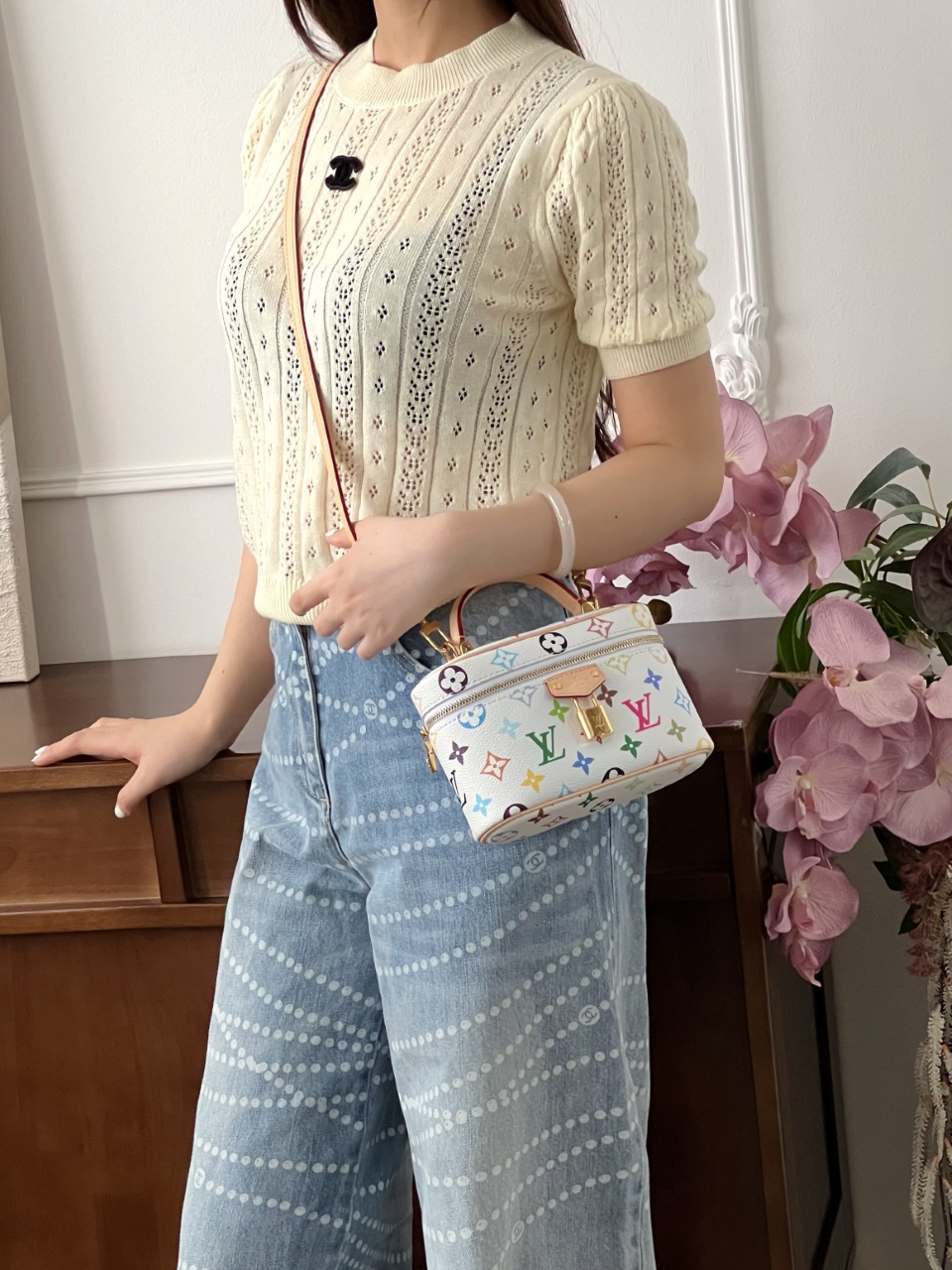 루이비통 X 무라카미 타카시 베니티 체인 파우치