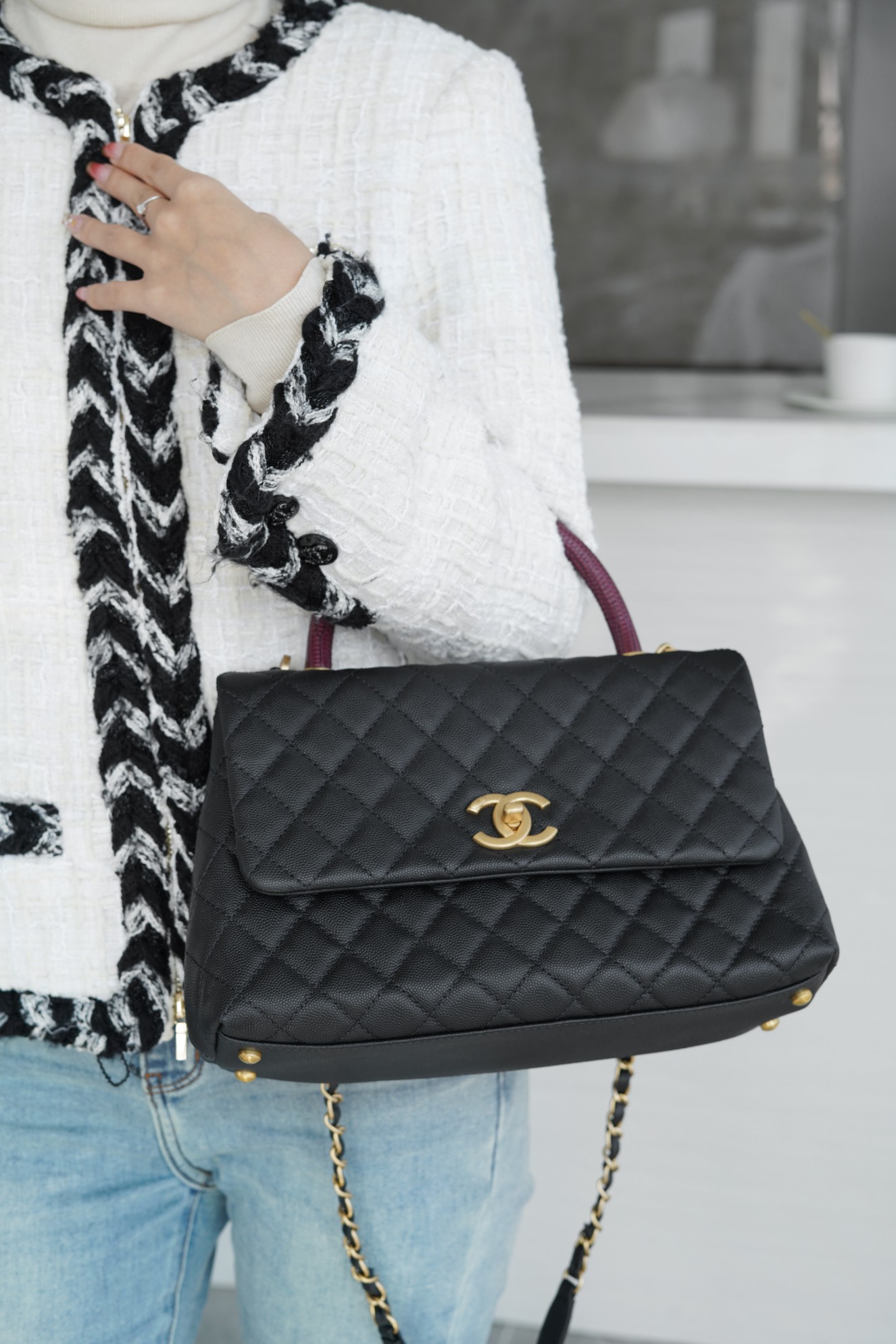 샤넬 코코 핸들 미디움 플립백