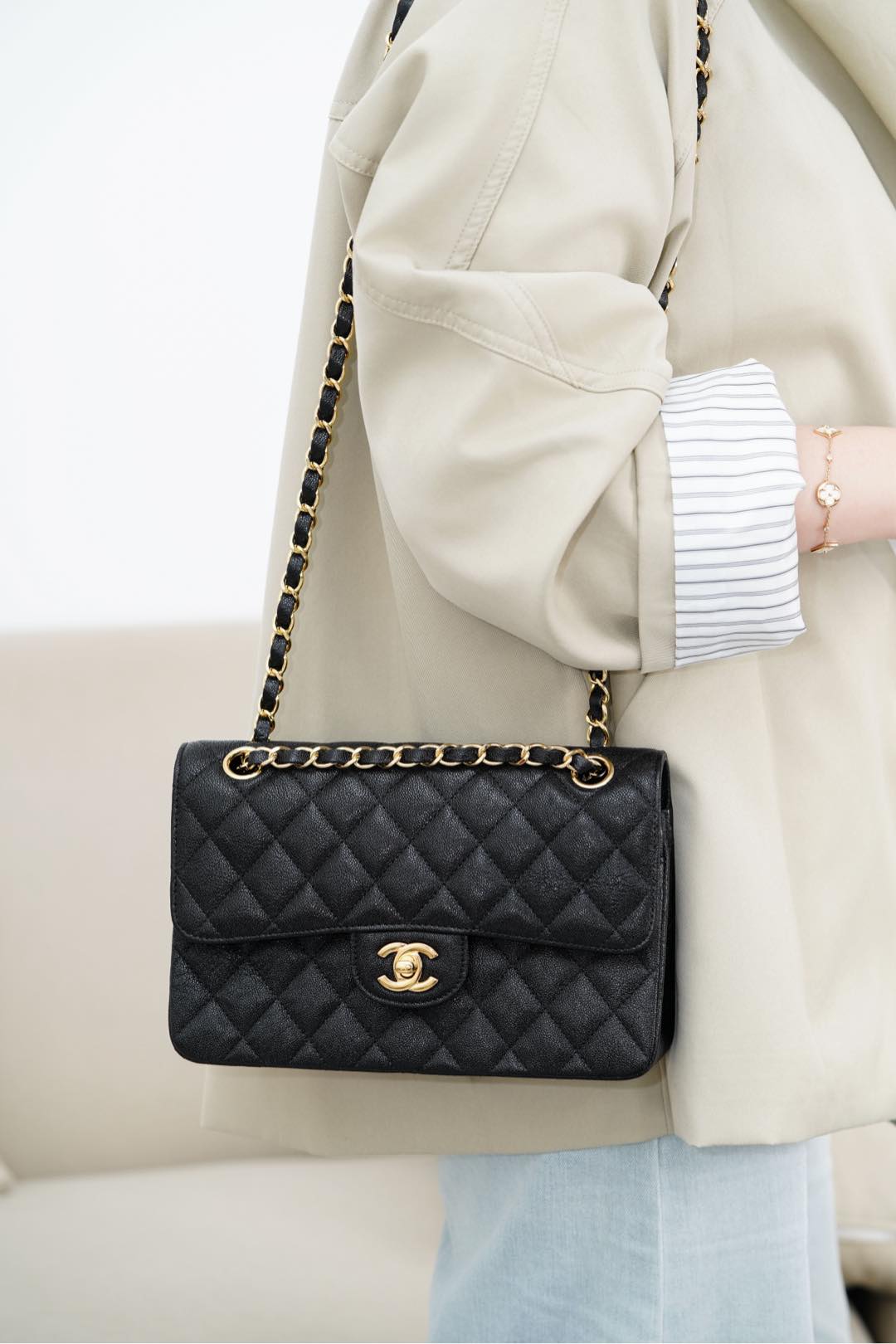샤넬 클래식 스몰 플랩백 블랙금장