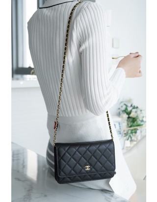 샤넬 클래식 WOC 캐비어 금장