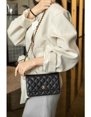 샤넬 24K 클래식 WOC 금장