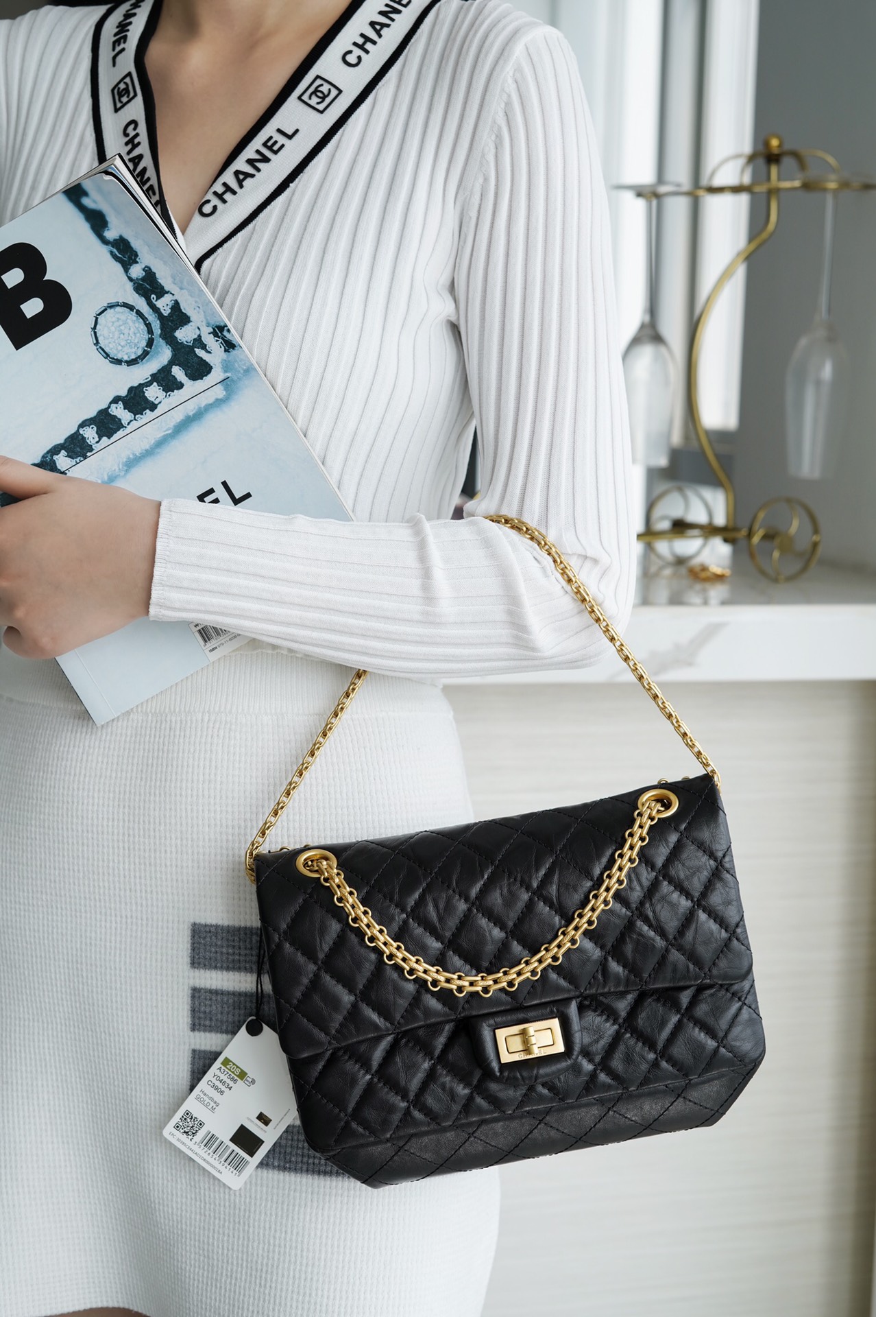 샤넬 빈티지 2.55 스몰 금장