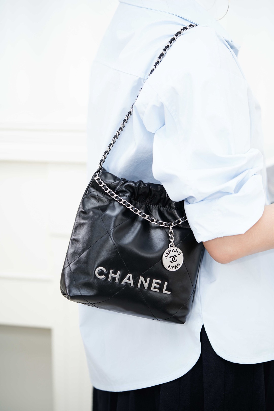 샤넬 25 백 미니 블랙 은장