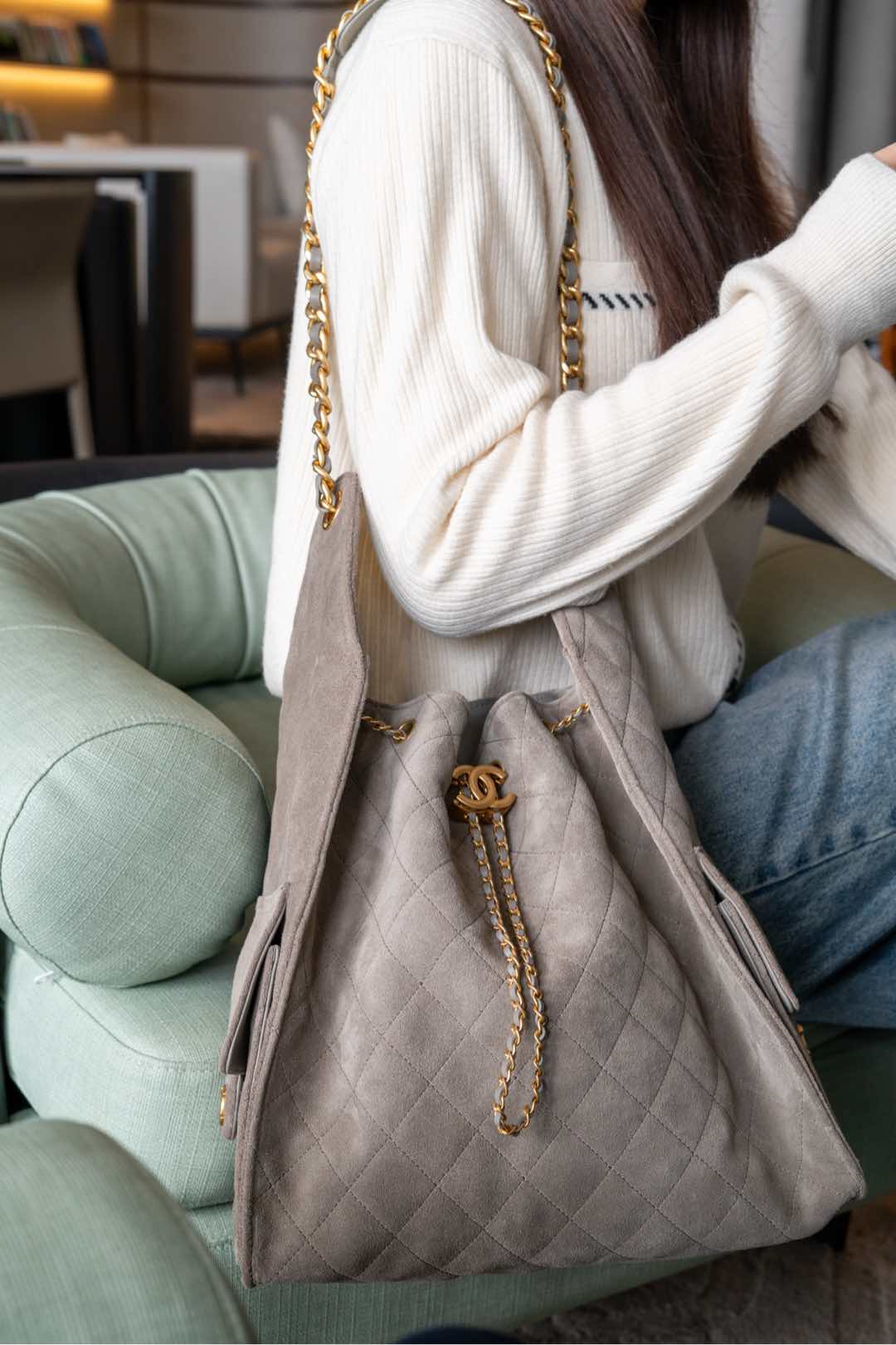 샤넬 25C 라지 호보 백