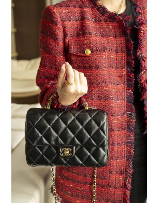 샤넬 24B 체인 핸들 라지 플랩 백