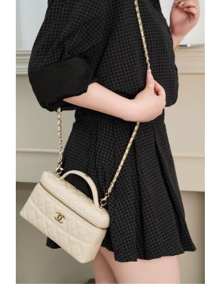 샤넬 25P 탑핸들 베니티 백
