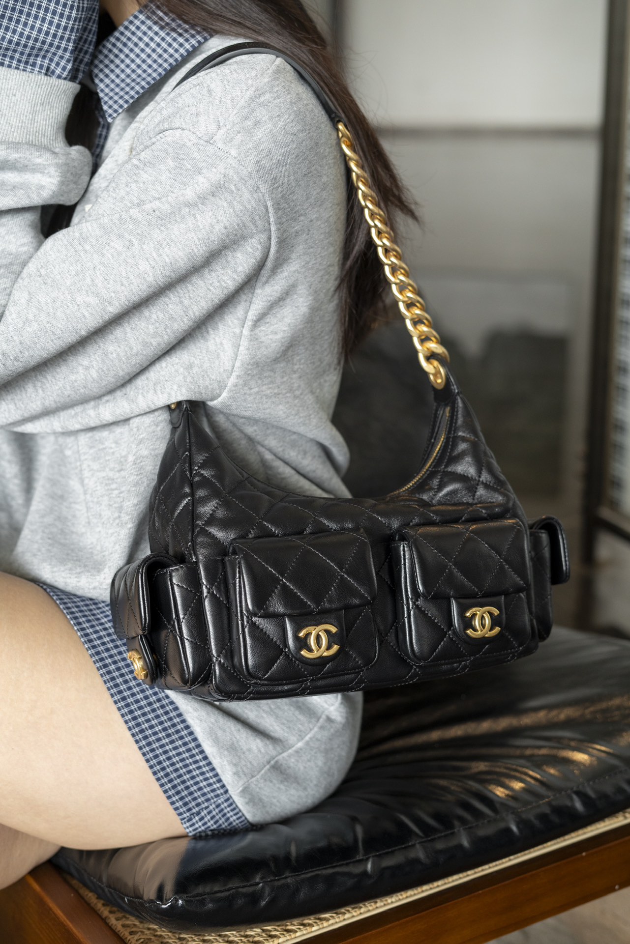 샤넬 크루즈 포켓 호보 백