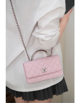 샤넬 탑 핸들 체인 클러치