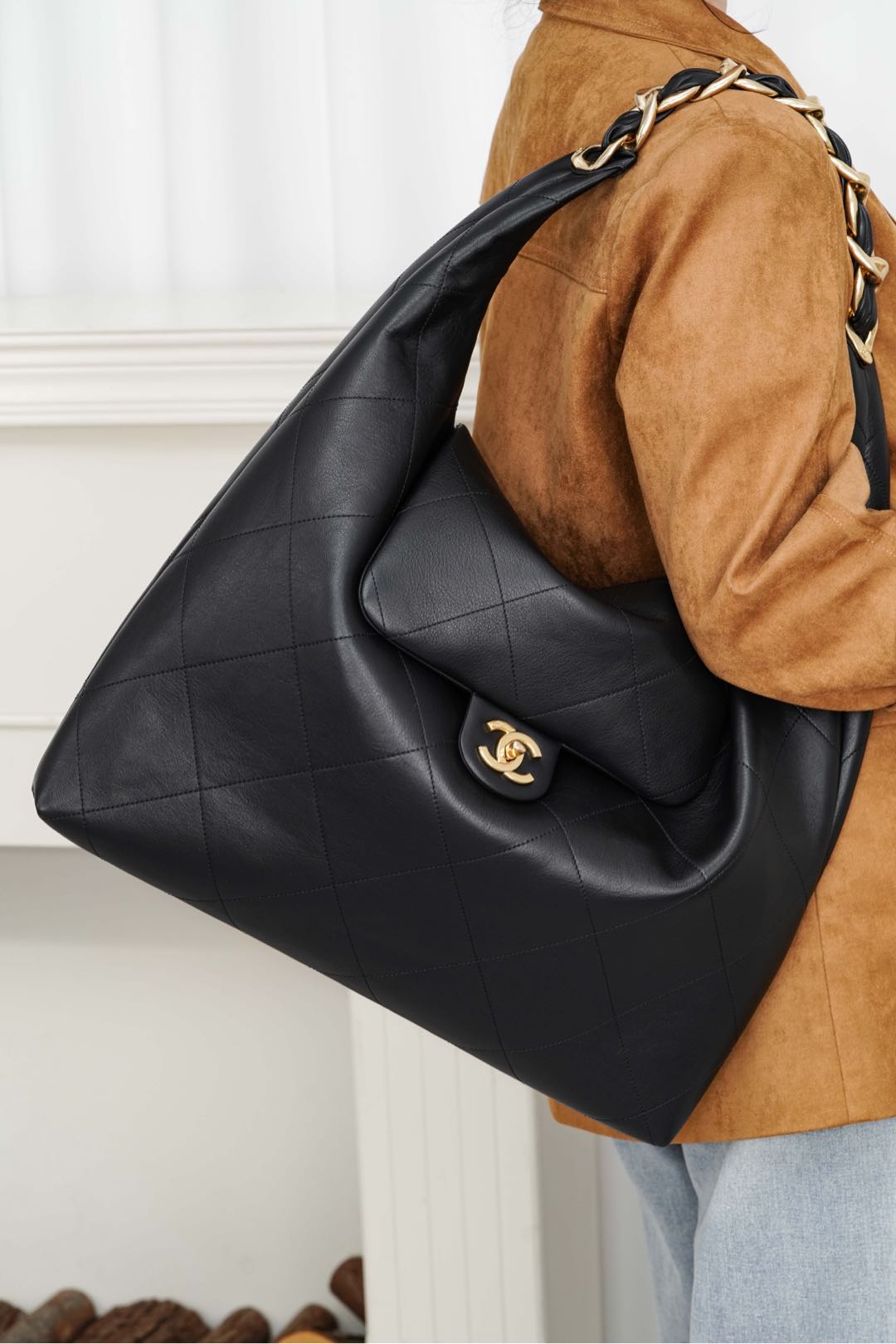 샤넬 히피 호보 백