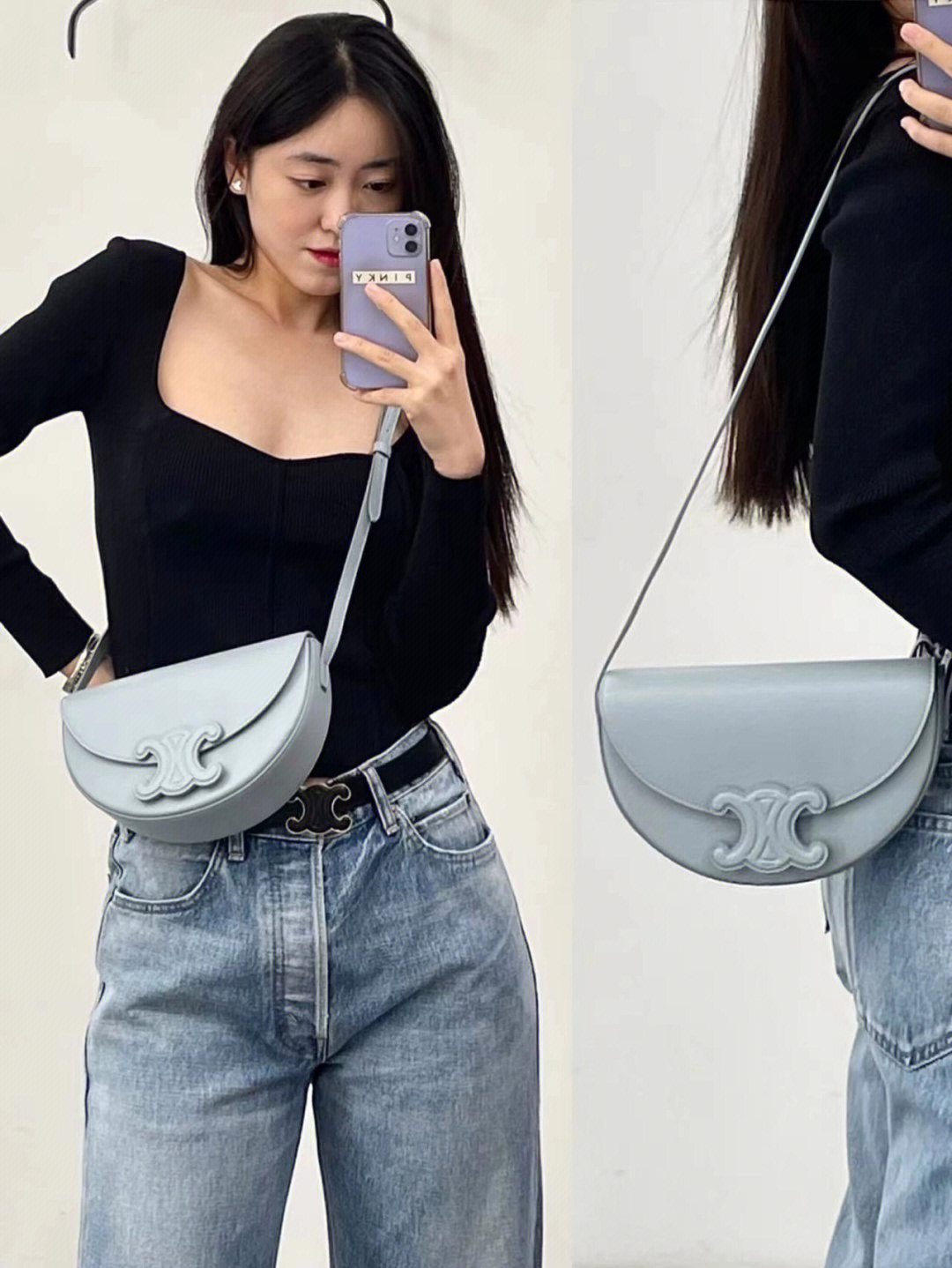 셀린느 퀴르 트리오페 베사체 숄더백