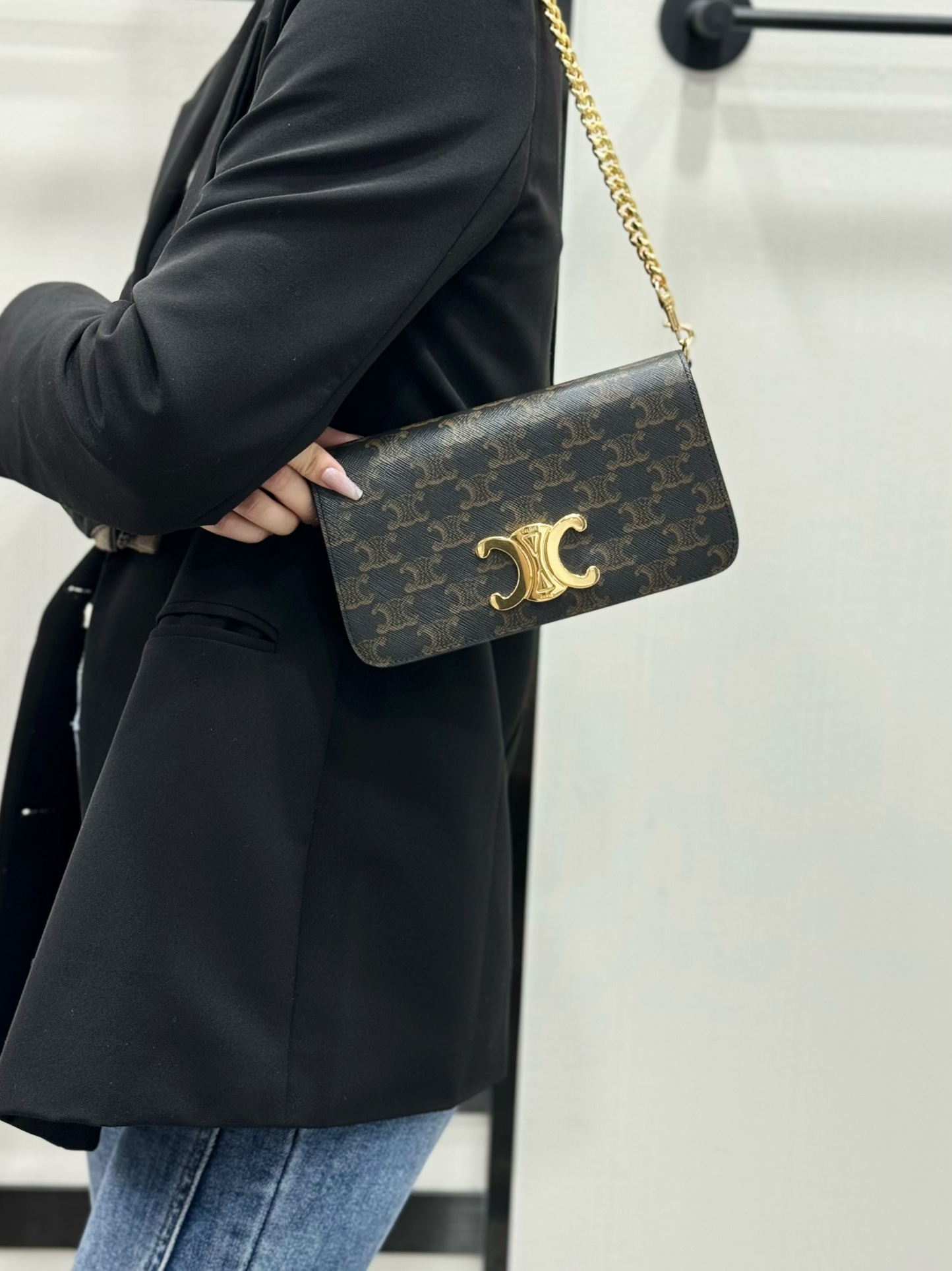 셀린느 트리옹프 캔버스 멀티 포세트