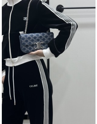 셀린느 클로드 체인 숄더 백
