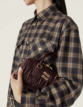 미우미우 아르카디 마테라세 나파 가죽 백 스몰