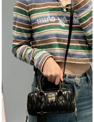 미우미우 아르카디 마테라세 나파 가죽 백 미니