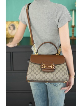 구찌 홀스빗 1955 탑 핸들 백 미디움