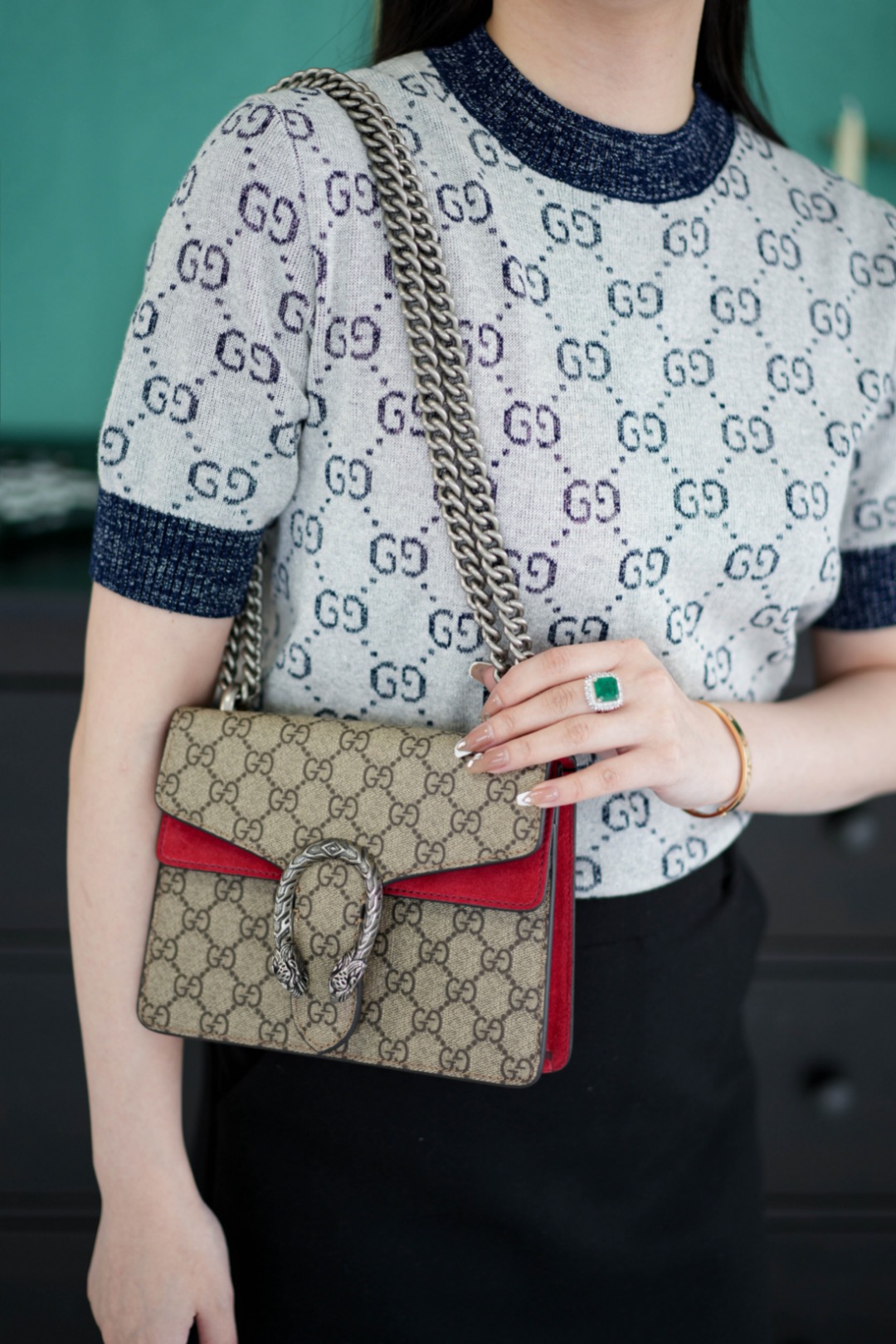 구찌 디오니서스 GG 슈프림 숄더백