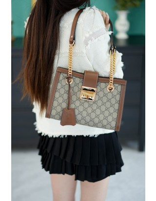 구찌 패드락 스몰 GG 캔버스 숄더 백