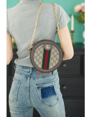 구찌 오피디아 미니 GG 라운드 숄더 백