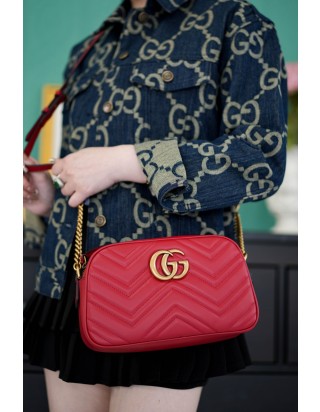 구찌 GG 마몽 마틀라세 숄더백 스몰