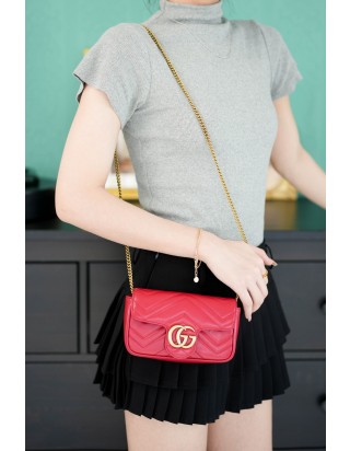 구찌 마몽 마틀라쎄 미니 체인 숄더백