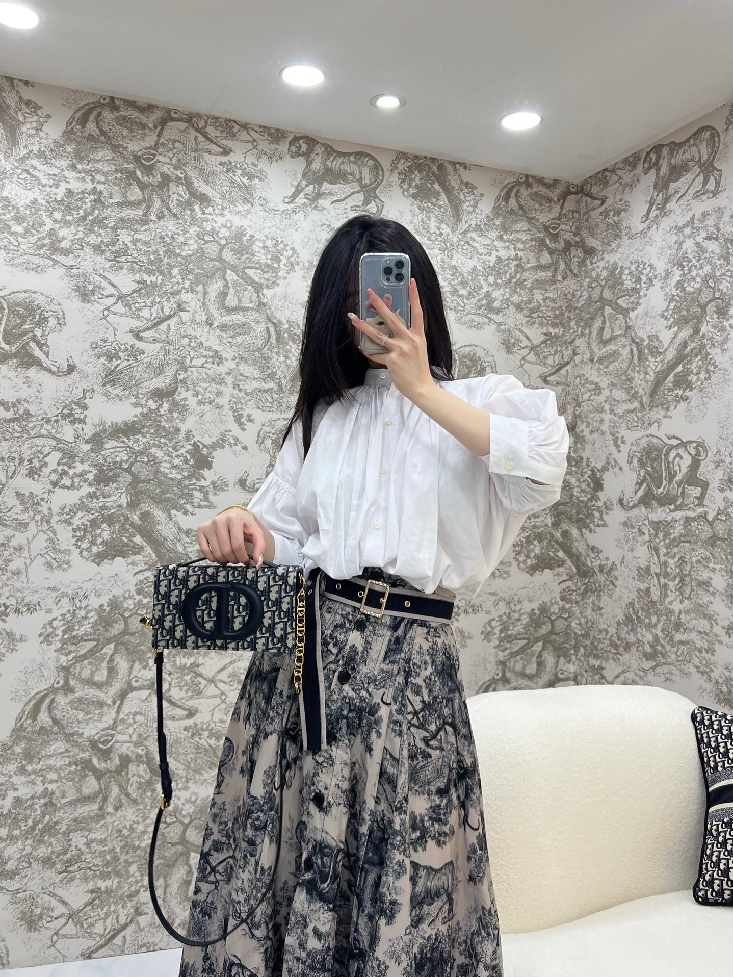 디올 오블리크 시그니처 미니백