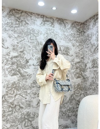 디올 오블리크 자수 스몰 숄더백