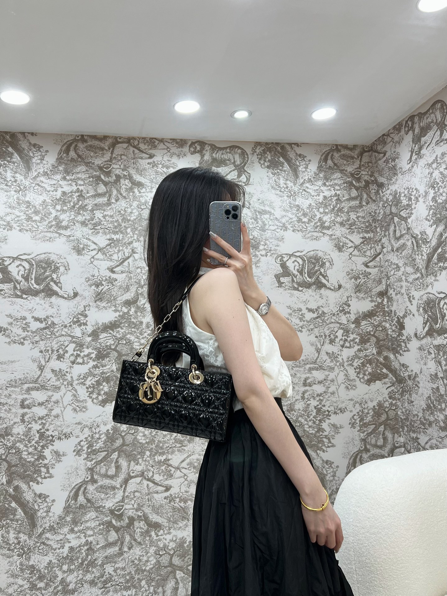 디올 레이디 디 조이 미디움 백