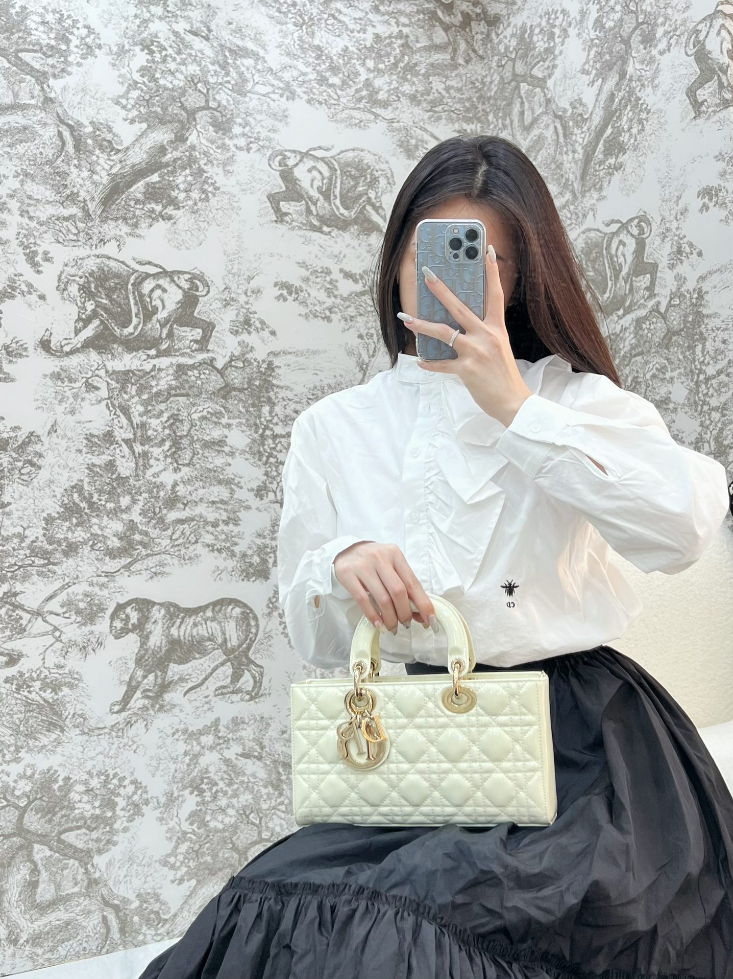 디올 레이디 디 조이 미디움 백