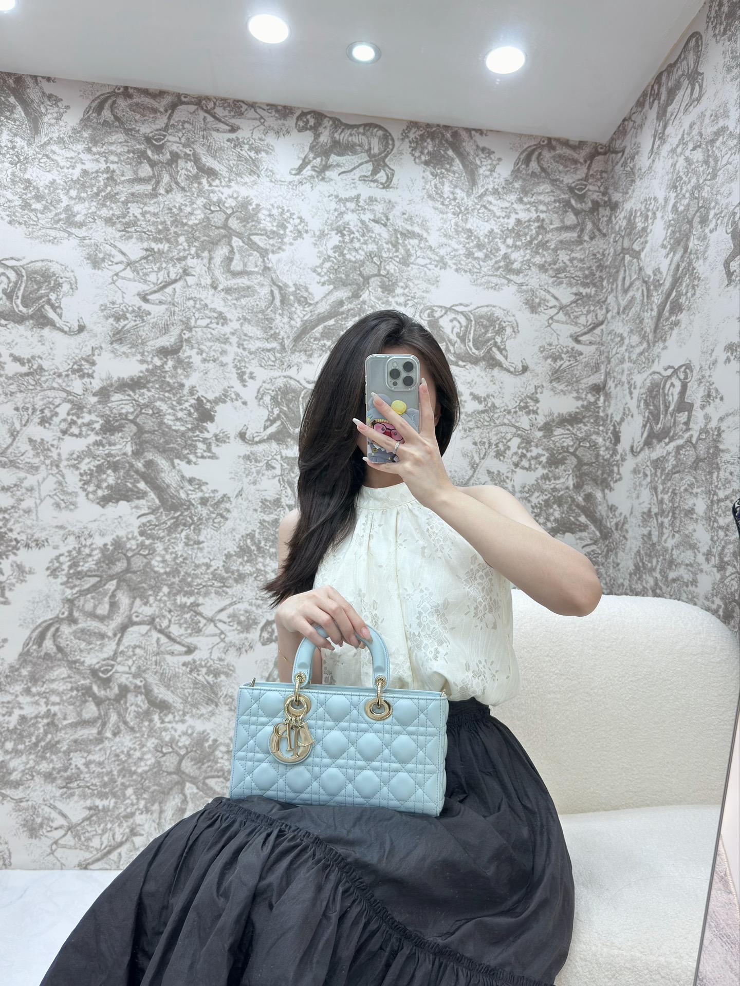 디올 레이디 미디움 백