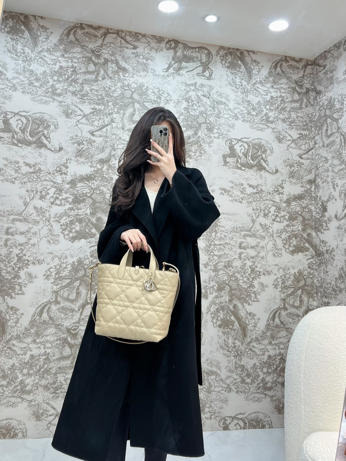 디올 뚜주흐 미디움 버티컬 토트 백