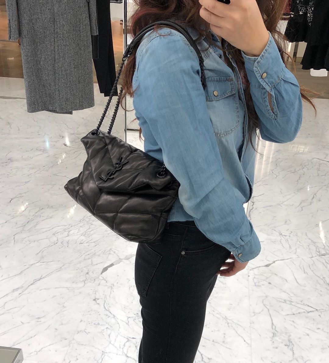 생로랑 루루 푸퍼백 스몰