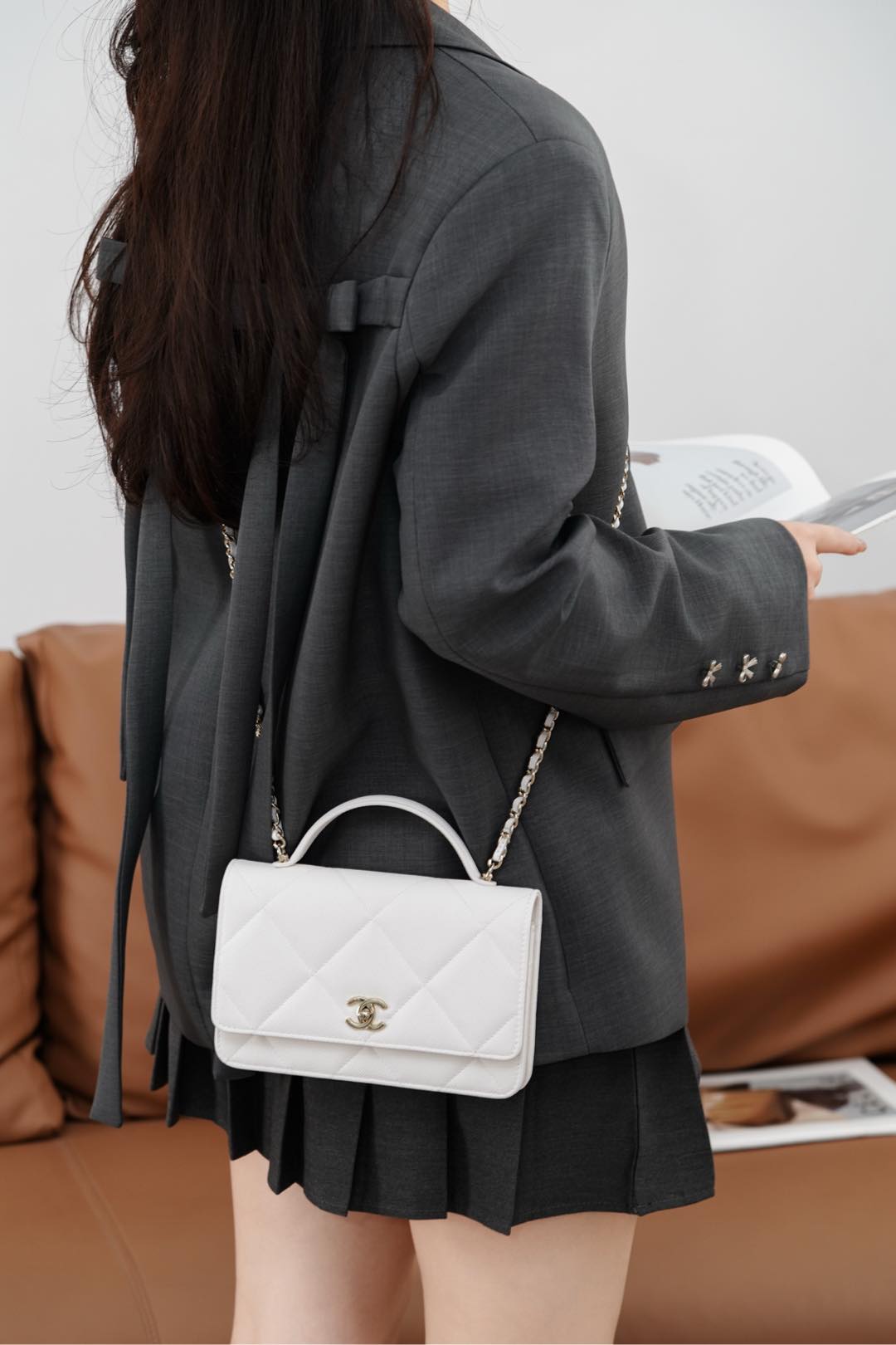 샤넬 탑핸들 WOC 백팩