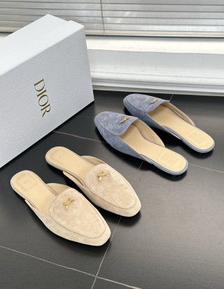 디올 베이비 보우 스웨이드