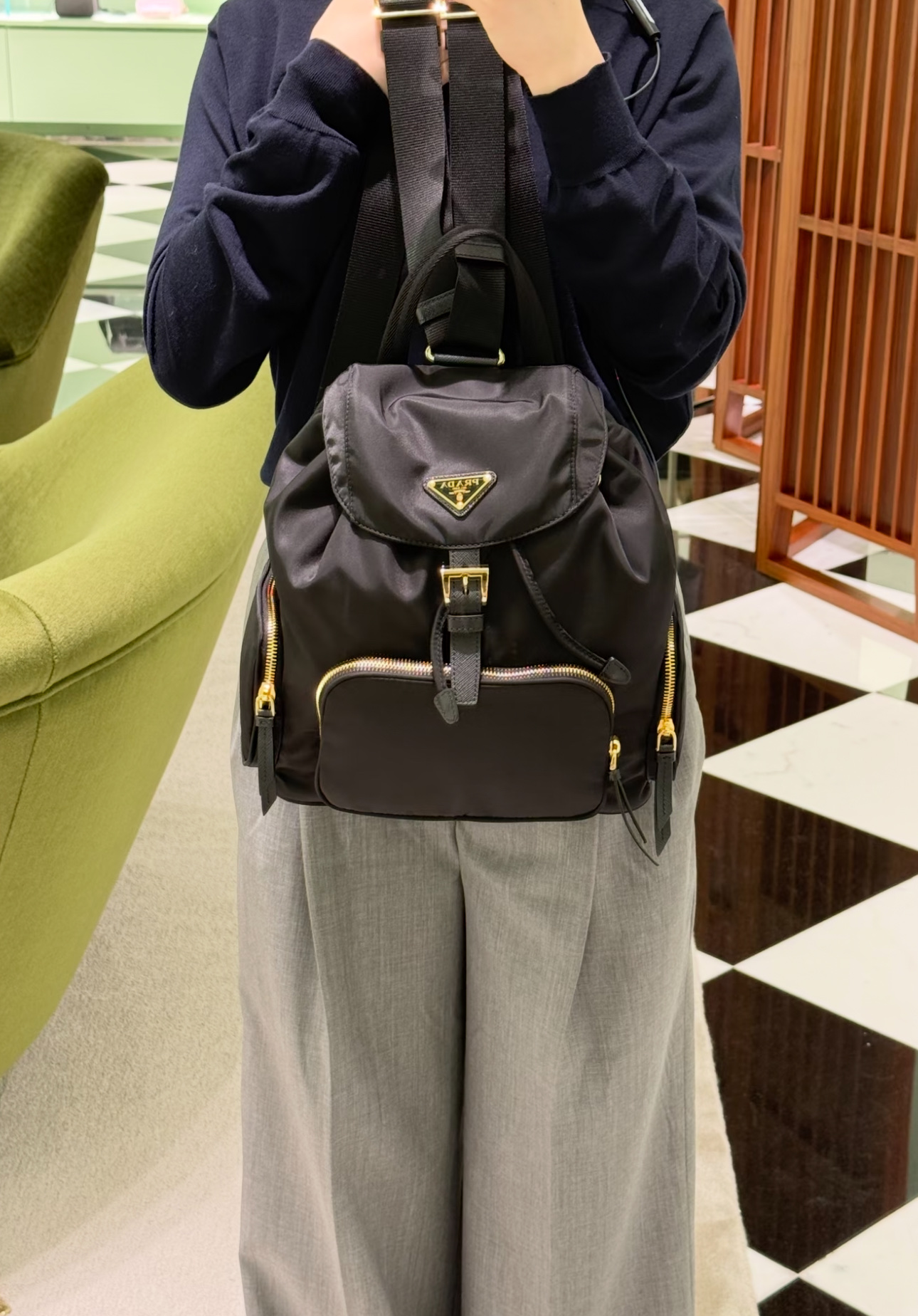 프라다 스몰 리나일론 백팩